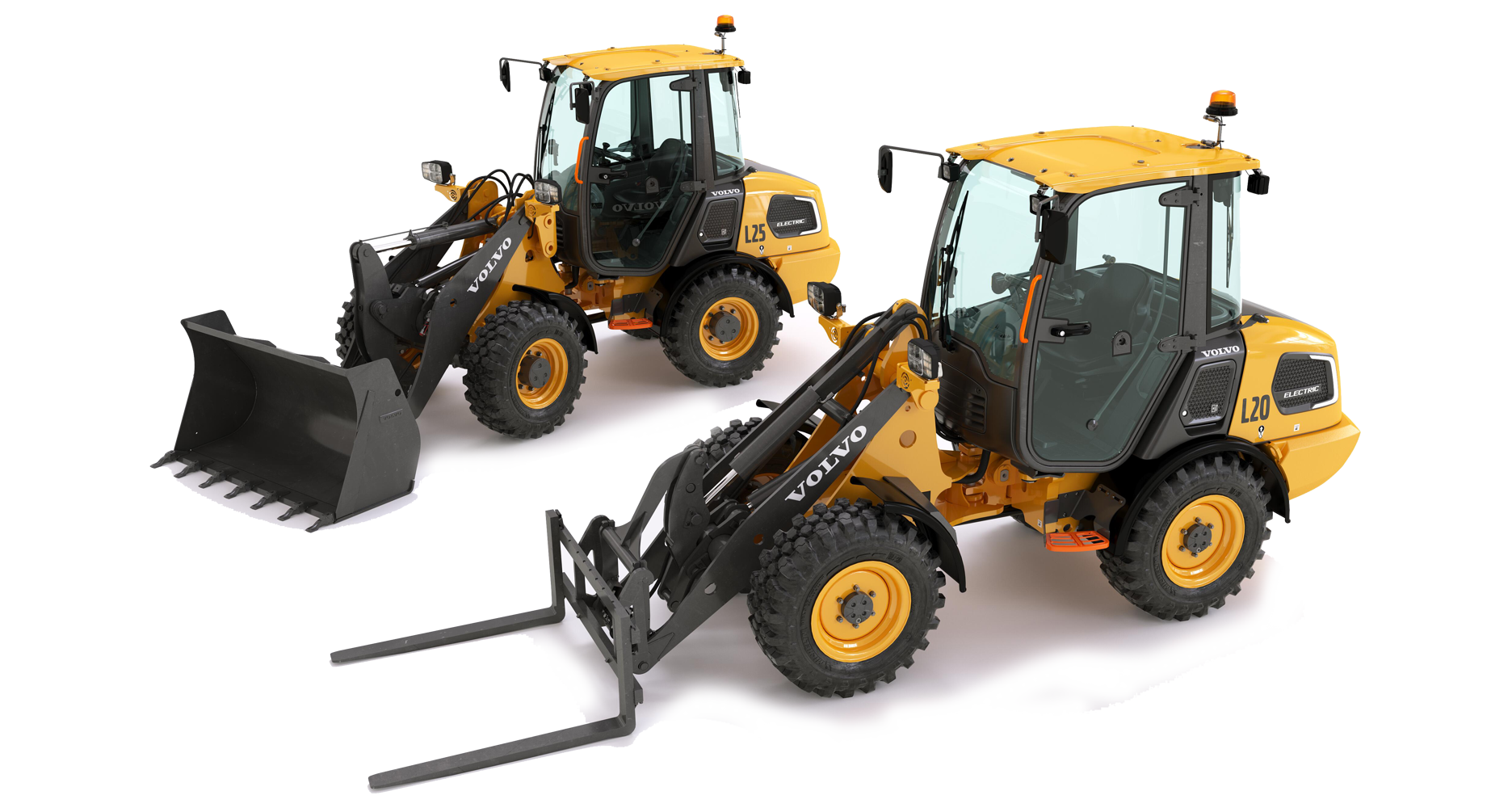 Volvo L20 och L25 Electric - elektriska eldrivna hjullastare f&ouml;r lantbruk, jordbruk, h&auml;stg&aring;rd och stuteri