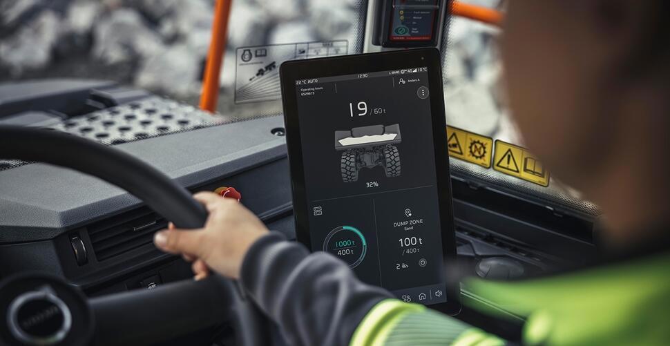 Volvos nya dumprar - hytt med skärmen Co-Pilot