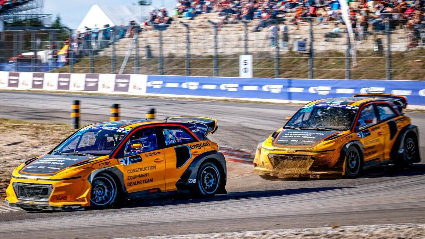 Klara Andersson och Niclas Gr&ouml;nholm i World RX, Montalegre